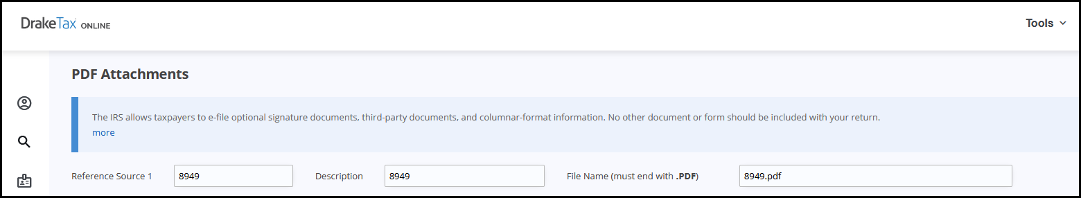 Example of a PDF attachment